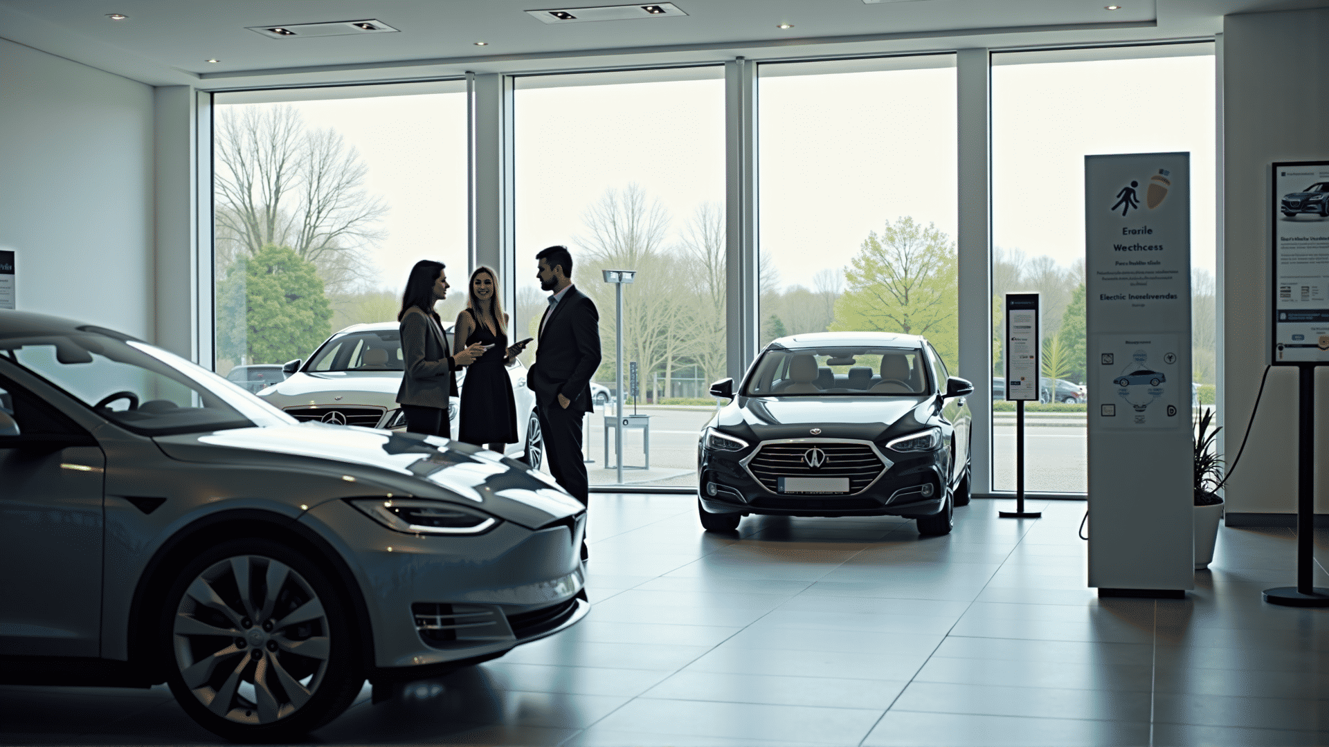 Neuwagen im Autohaus bei Cornerletter